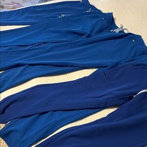 Wear figs blue scrub pants